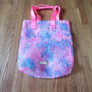 Lilly Pulitzer Mesh Floral Beach Tote